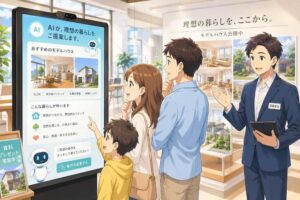 デジタルサイネージ 不動産展示場設置イメージ