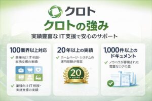 IT 相談 経営 サポート サービス における クロトの強み