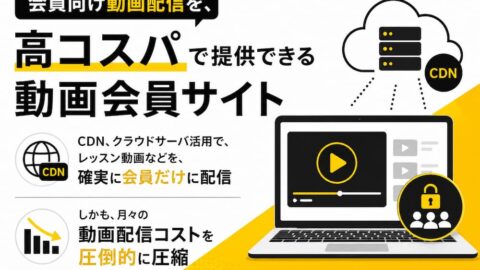 会員制動画サイト制作・開発｜動画が誰でも見られる・サーバー費用が高いを解決